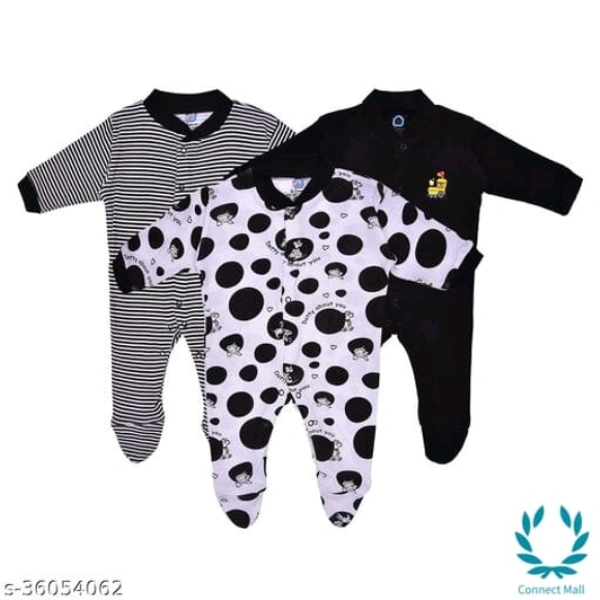 New Born Baby Multi-Color Long Sleeve Body Suit,Romper, - 6-12 Months
